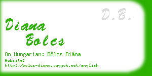diana bolcs business card